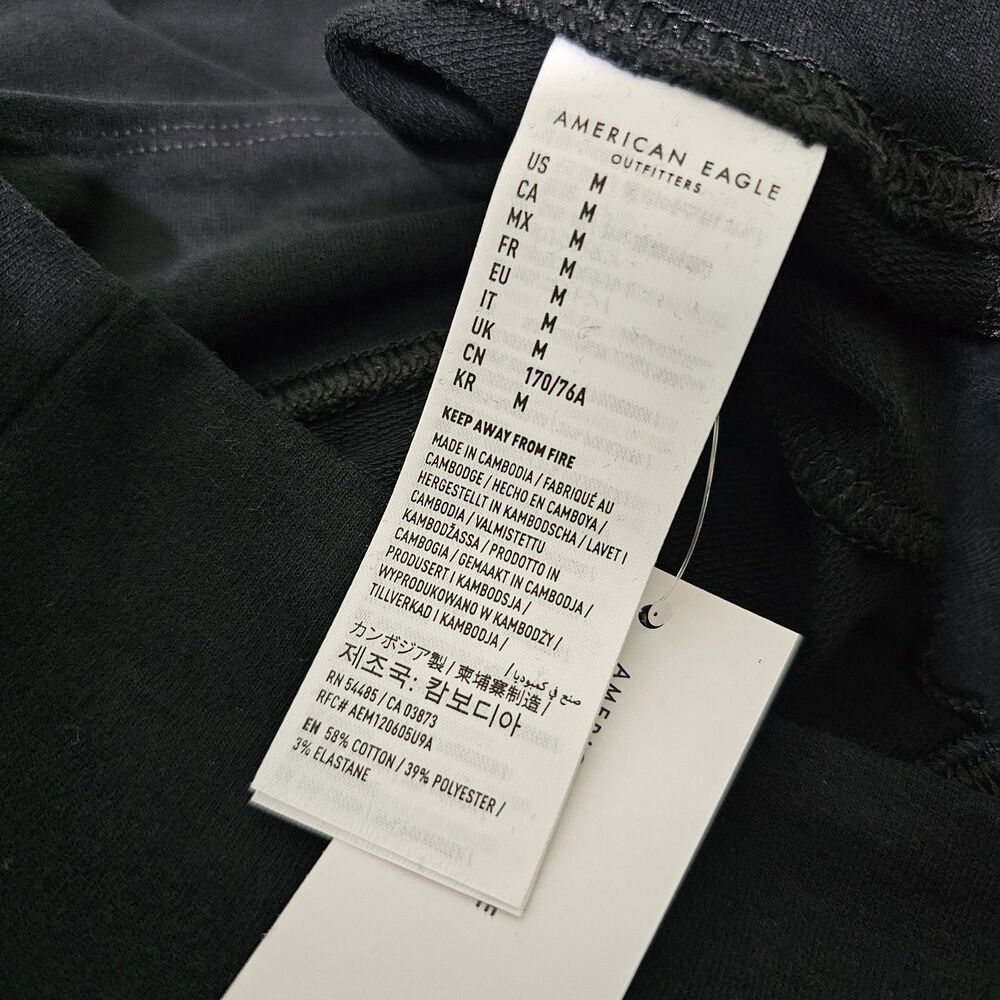 American Eagle Mid Rise Festival Flare Leggings Black‎ Medium - Picture 8 of 8